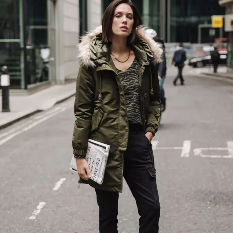 Parka femme Freeman T Porter Bailee kaki