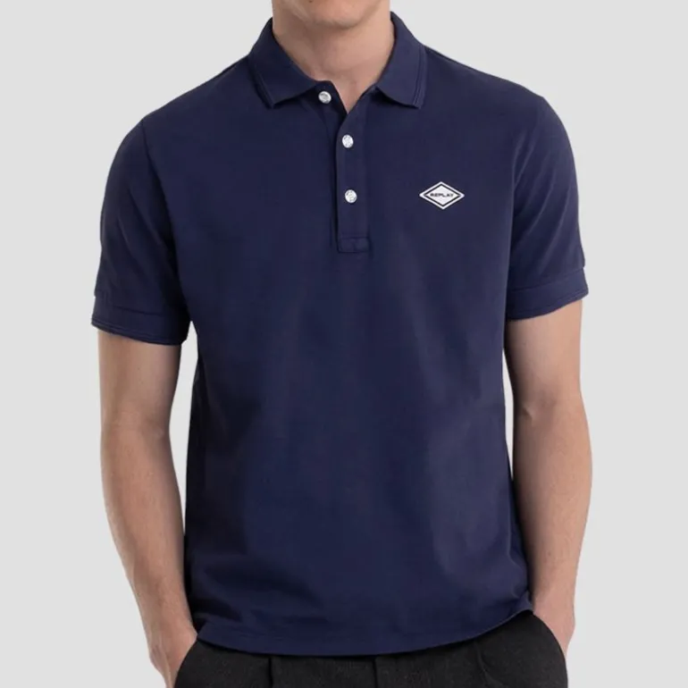 Polo bleu marine Replay Jeans pour homme
