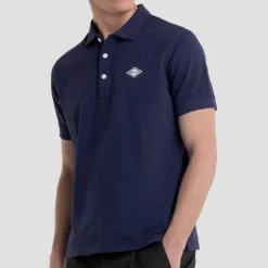 Polo bleu marine Replay Jeans pour homme