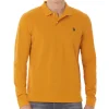 Polo manches longues Us Polo Assn jaune moutarde