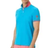 Polo Us Polo Assn Rand bleu revers de finition rose