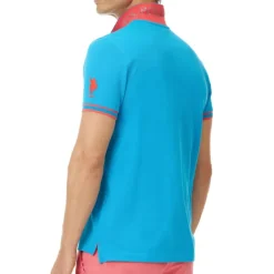 Polo Us Polo Assn Rand bleu revers de finition rose