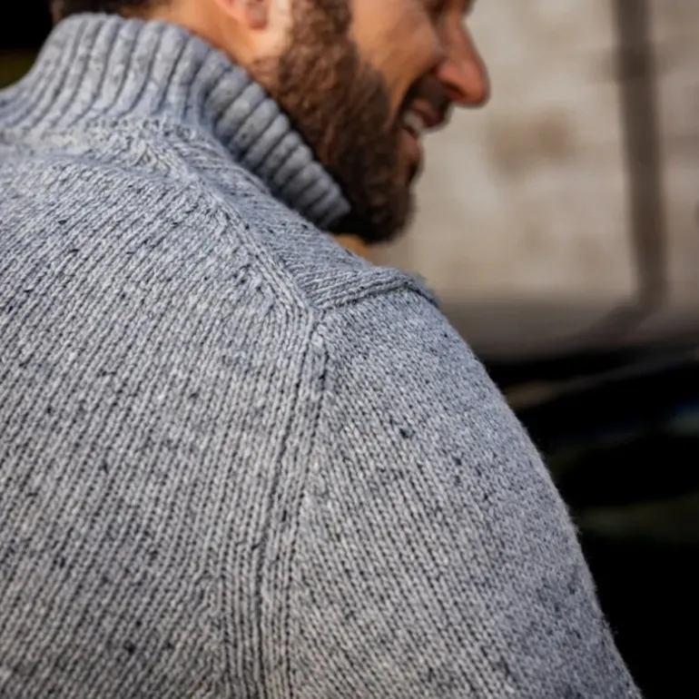 Pull en laine col camionneur Freeman T Porter Franky Kiruna gris