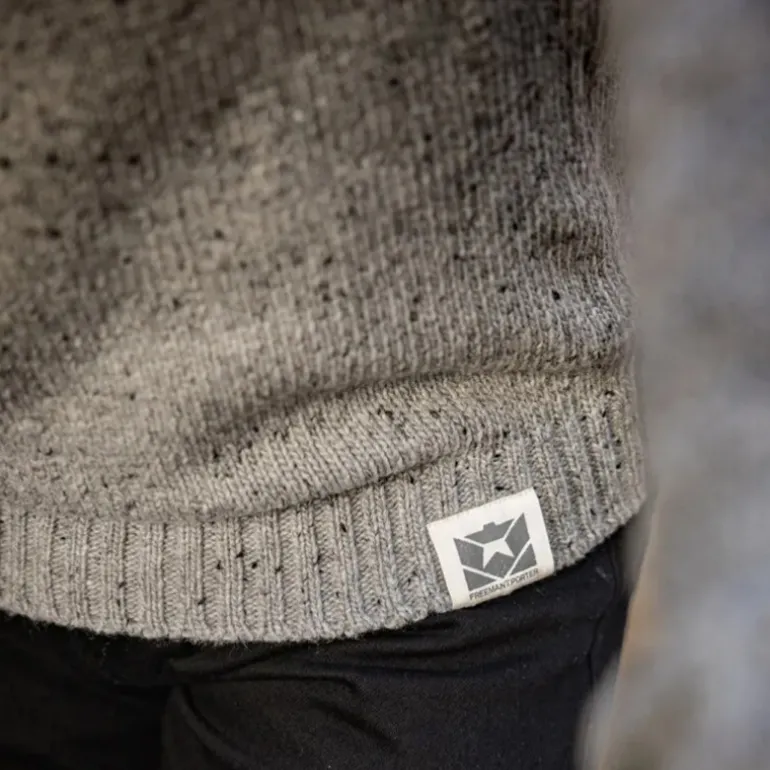 Pull en laine col camionneur Freeman T Porter Franky Kiruna gris