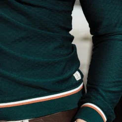 Pull fin Freeman T Porter homme Benito Jacquard vert
