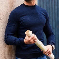 Pull Freeman T Porter homme Benito Lane bleu marine