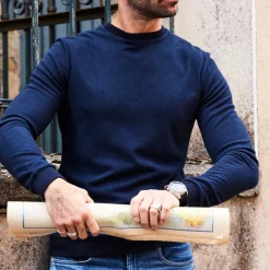 Pull Freeman T Porter homme Benito Lane bleu marine