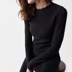 Pull noir Salsa pour femme