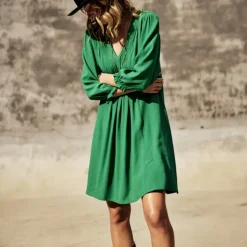 Robe Freeman T Porter femme Juna Plain Color verte