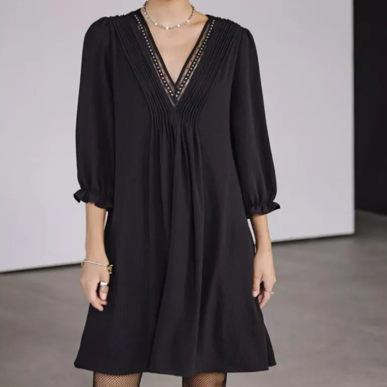 Robe Freeman T Porter Juna voile noire