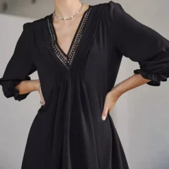 Robe Freeman T Porter Juna voile noire
