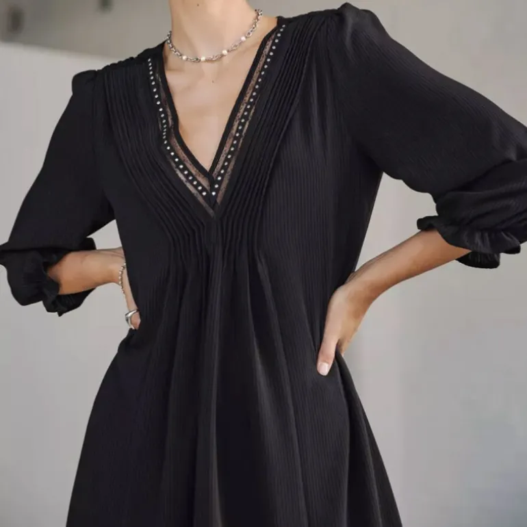 Robe Freeman T Porter Juna voile noire