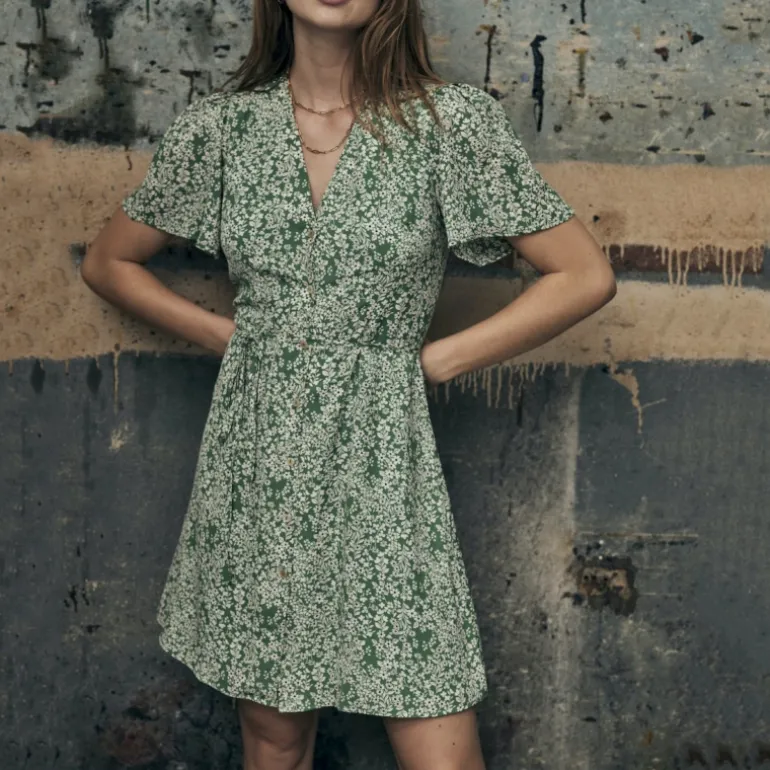 Robe Freeman T Porter Mila Bucolic liberty vert