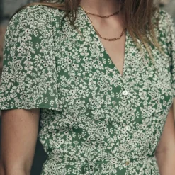 Robe Freeman T Porter Mila Bucolic liberty vert