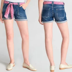 Short en jean femme Le Temps des Cerises Bloom