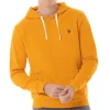 Sweat à capuche Us Polo Assn jaune moutarde