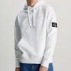 Sweat capuche Calvin Klein Ck Jeans badge hoodie blanc
