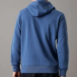 Sweat capuche Calvin Klein Ck Jeans badge hoodie bleu