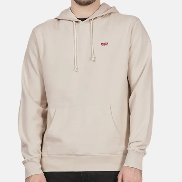 Sweat Levis homme beige logo rouge