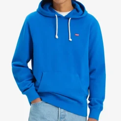 Sweat Levis homme bleu logo rouge