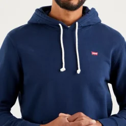 Sweat Levis homme bleu marine logo rouge