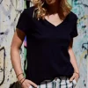 T Shirt Freeman T Porter femme Tobby noir