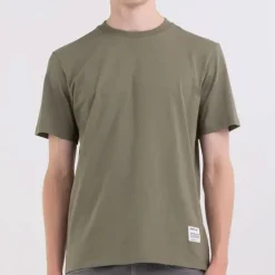 T Shirt kaki Replay Jeans pour homme