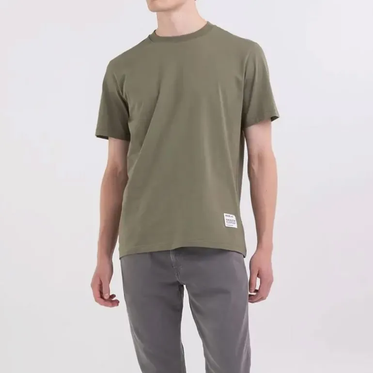 T Shirt kaki Replay Jeans pour homme
