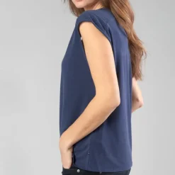 T Shirt Le Temps des Cerises femme Nate bleu marine