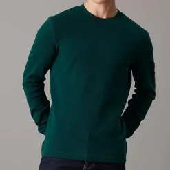 T Shirt manches longues Calvin Klein Jeans vert