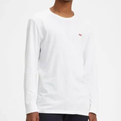 T Shirt manches longues Levi's homme Original Tee blanc