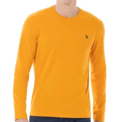 T Shirt manches longues Us Polo Assn jaune moutarde