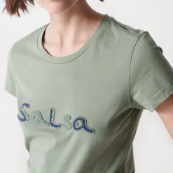 T Shirt vert Salsa Jeans pour femme