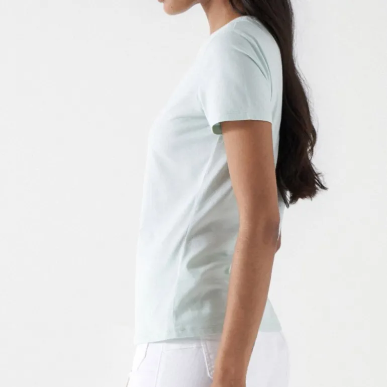 Tee Shirt Salsa Jeans femme en coton vert