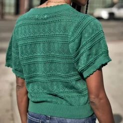 Top Gilet cardigan Freeman T Porter femme Pradda vert