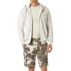 Veste / Sweat zippé capuche Us Polo Heritage beige