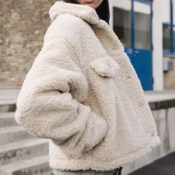 Veste blouson femme Freeman T Porter Merine en sherpa écru