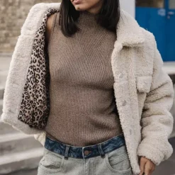 Veste blouson femme Freeman T Porter Merine en sherpa écru