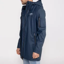 Veste longue imperméable Bombers Original Djinn bleu marine