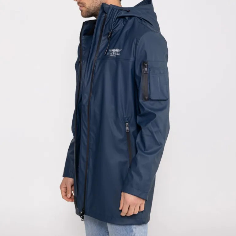 Veste longue imperméable Bombers Original Djinn bleu marine