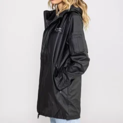 Veste longue imperméable Bombers Original femme Djinn noir