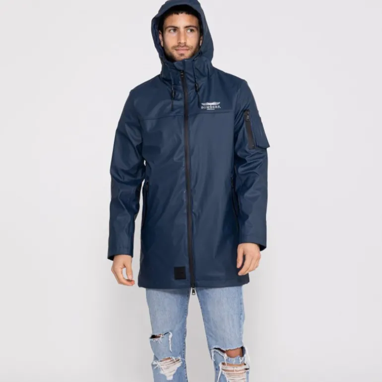 Veste longue imperméable Bombers Original Djinn bleu marine