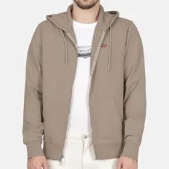 Veste sweat zippé capuche Levi's homme beige
