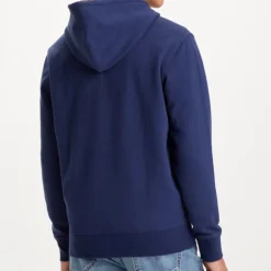Veste sweat zippé capuche Levis homme bleu marine