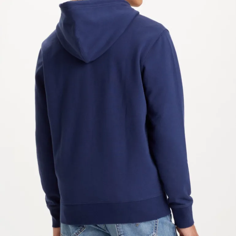 Veste sweat zippé capuche Levis homme bleu marine